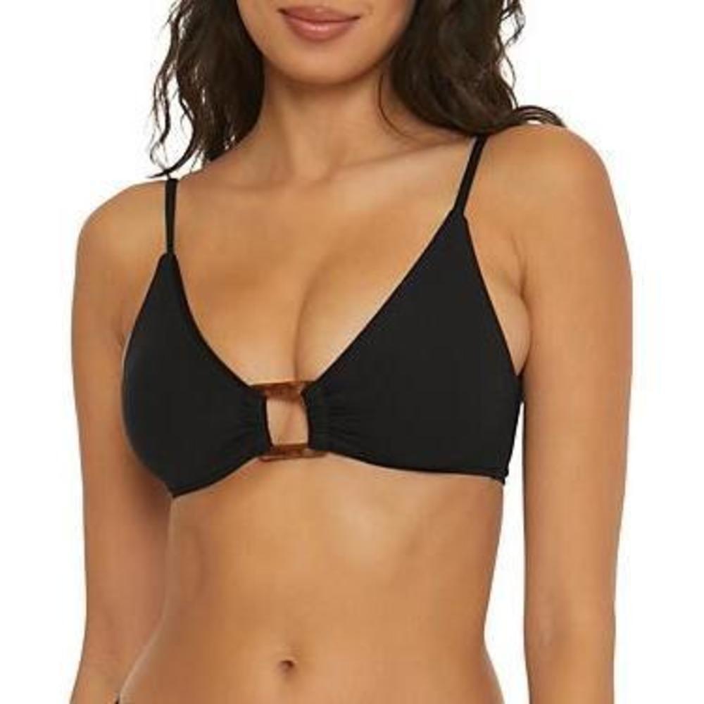 Becca Women's Modern Edge Buckle Reversible Bikini Top Women's Swimsuit Large